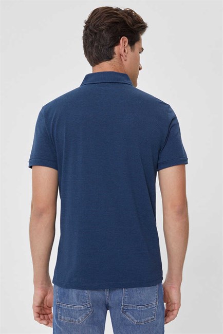 Daker Erkek Polo Yaka T-Shirt İndigo