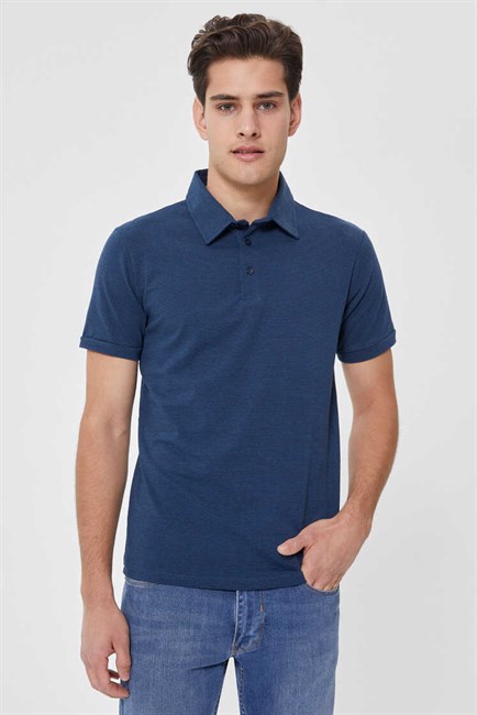 Daker Erkek Polo Yaka T-Shirt İndigo