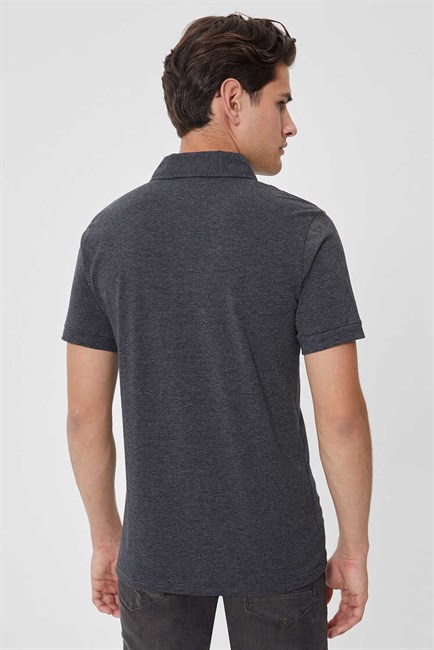 Daker Erkek Polo Yaka T-Shirt Antrasit