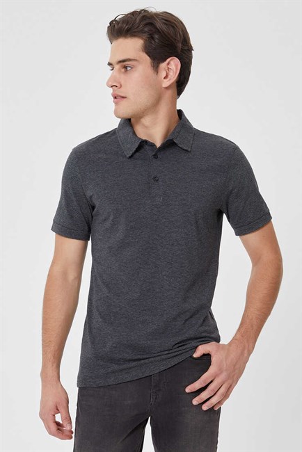 Daker Erkek Polo Yaka T-Shirt Antrasit