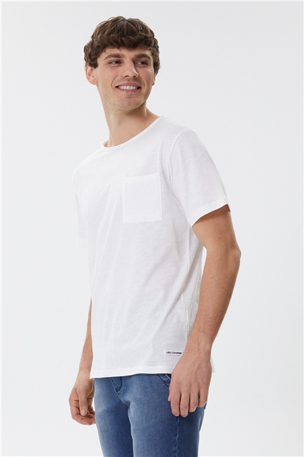 Daniel Erkek %100 Pamuk Oversizebisiklet Yaka T-Shirt Ekru