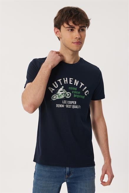 Daniel Erkek %100 Pamuk O Yaka T-Shirt Lacivert