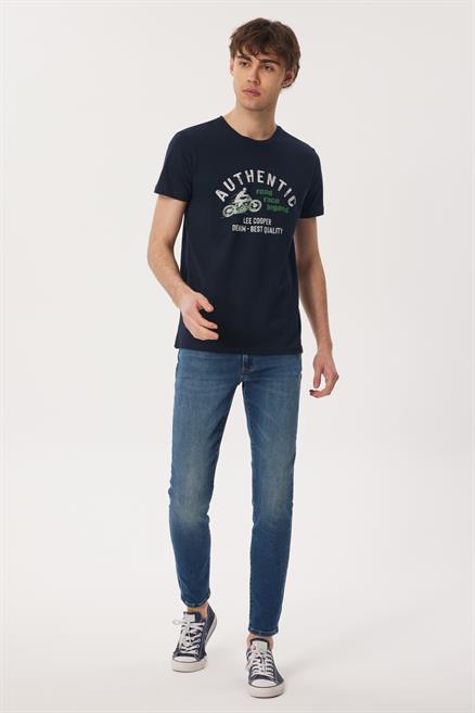 Daniel Erkek %100 Pamuk O Yaka T-Shirt Lacivert
