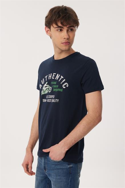 Daniel Erkek %100 Pamuk O Yaka T-Shirt Lacivert