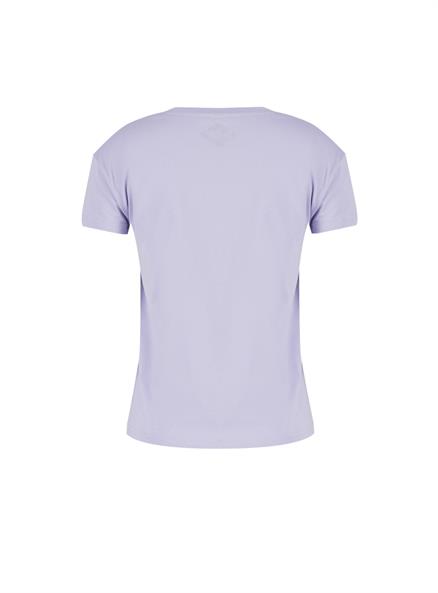 Della Kadın %100 Pamuk Bisiklet Yaka T-Shirt Lila