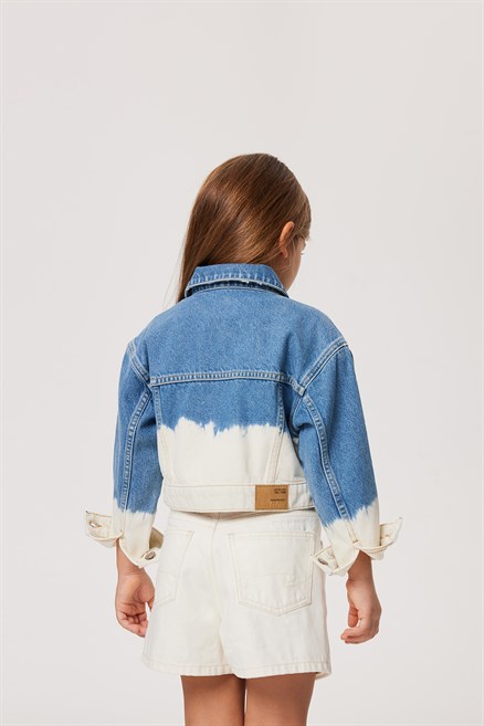 Delmare Kız Çocuk %100 Pamuk Jean Ceket Denim