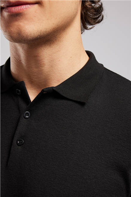Denıse 2 Erkek Polo Yaka T-Shirt Siyah