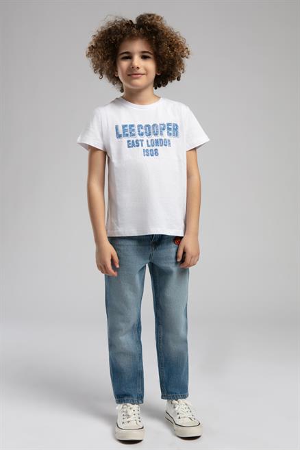 Dennis Erkek Çocuk %100 Pamuk T-Shirt Beyaz