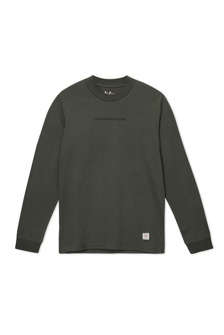 Deny Erkek %100 Pamuk Uzun Kol T-Shirt Haki 