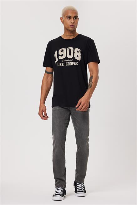 Derek Erkek %100 Pamuk O Yaka T-Shirt Siyah
