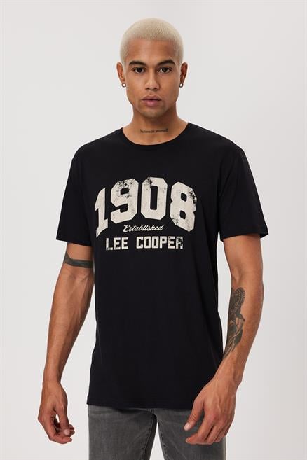 Derek Erkek %100 Pamuk O Yaka T-Shirt Siyah