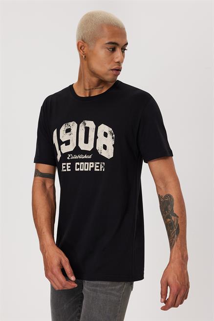 Derek Erkek %100 Pamuk O Yaka T-Shirt Siyah