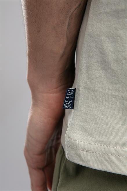 Desav Erkek %100 Pamuk O Yaka T-Shirt Taş