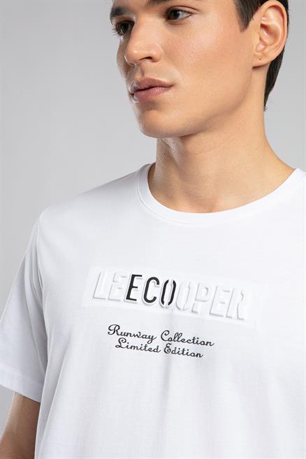 Desav Erkek %100 Pamuk O Yaka T-Shirt Beyaz