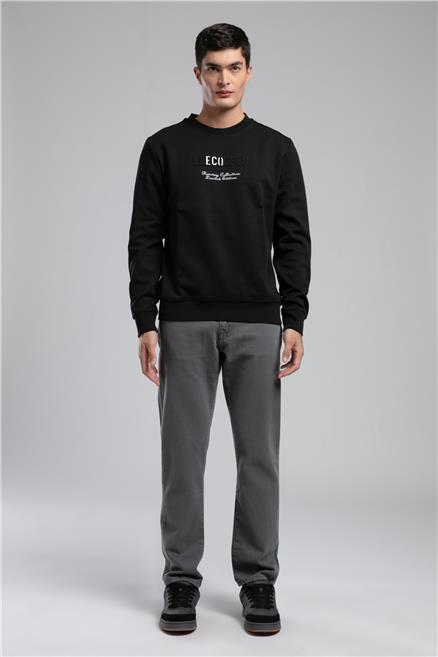 Desavvı Erkek O Yaka Sweatshirt Siyah