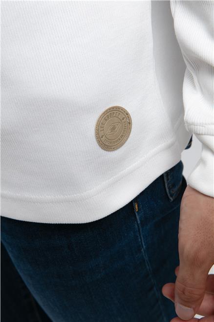 Desona Erkek Dik Yaka Sweatshirt Ekru
