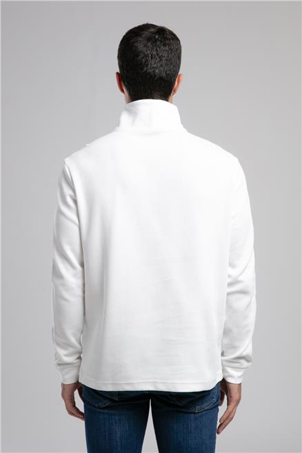 Desona Erkek Dik Yaka Sweatshirt Ekru