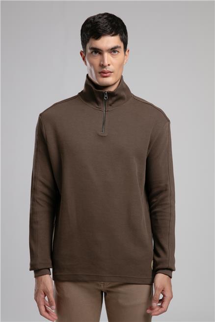 Desona Erkek Dik Yaka Sweatshirt Yeşil