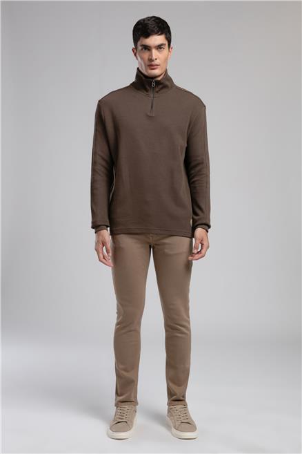 Desona Erkek Dik Yaka Sweatshirt Yeşil