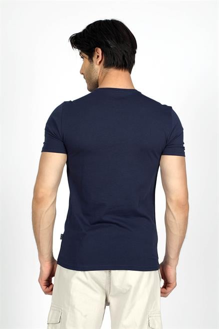 Divided Erkek %100 Pamuk O Yaka T-Shirt Lacivert