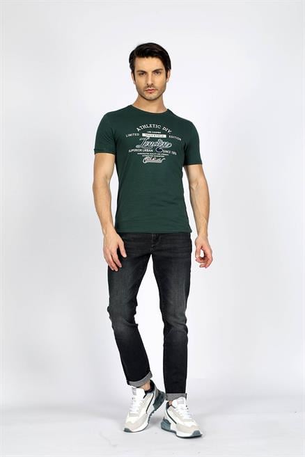 Divided Erkek %100 Pamuk O Yaka T-Shirt Yeşil