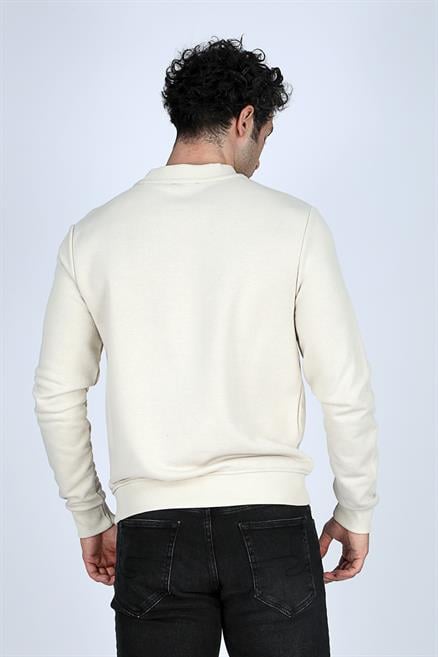 Dorre Erkek O Yaka Sweatshirt Ekru