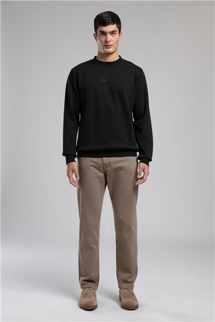 Dorres Erkek O Yaka Sweatshirt Siyah