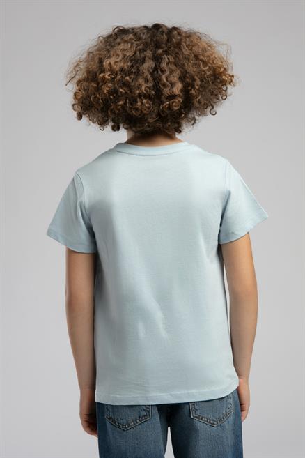 Drawinglogo Erkek Çocuk %100 Pamuk T-Shirt Açık Mavi