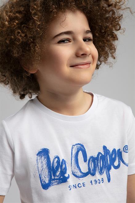 Drawinglogo Erkek Çocuk %100 Pamuk T-Shirt Beyaz-L