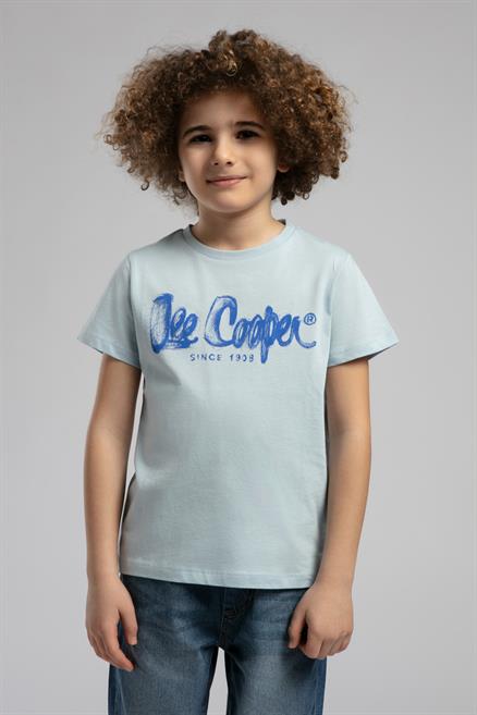 Drawinglogo Erkek Çocuk %100 Pamuk T-Shirt Açık Mavi