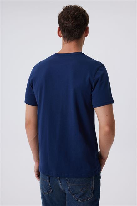 Earl Erkek %100 Pamuk O Yaka T-Shirt Lacivert