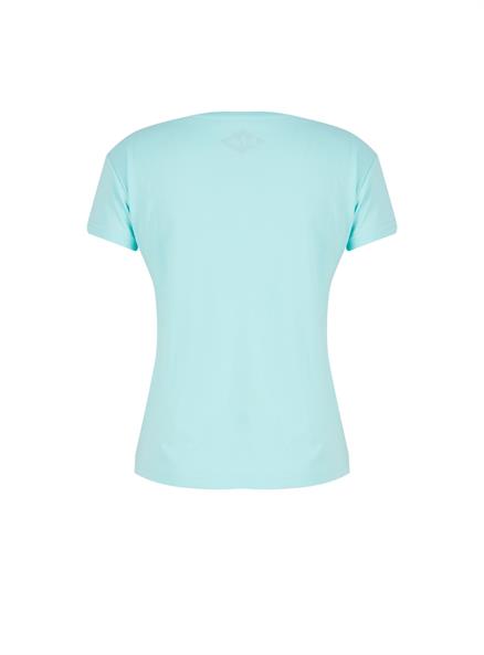 Elisa Kadın %100 Pamuk Bisiklet Yaka T-Shirt Mint