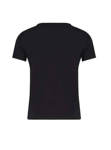 Elisa Kadın %100 Pamuk Bisiklet Yaka T-Shirt Siyah