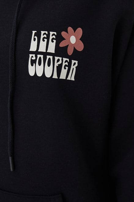 Ella Kadın %100 Pamuk Kapüşonlu Sweatshirt Siyah