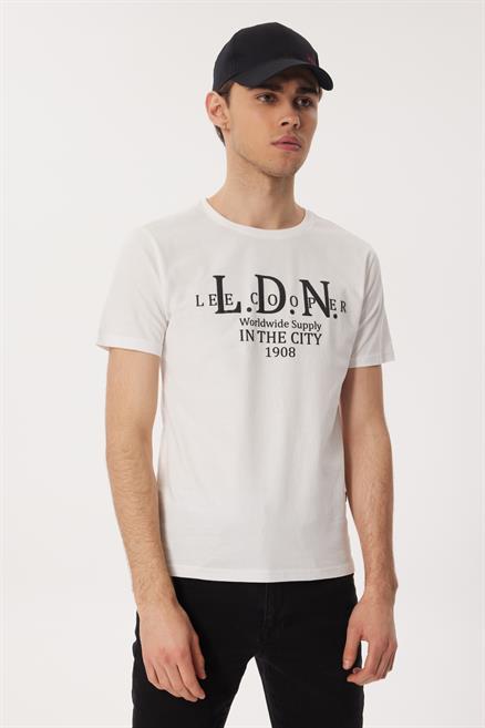 Ellery Erkek %100 Pamuk O Yaka T-Shirt Beyaz