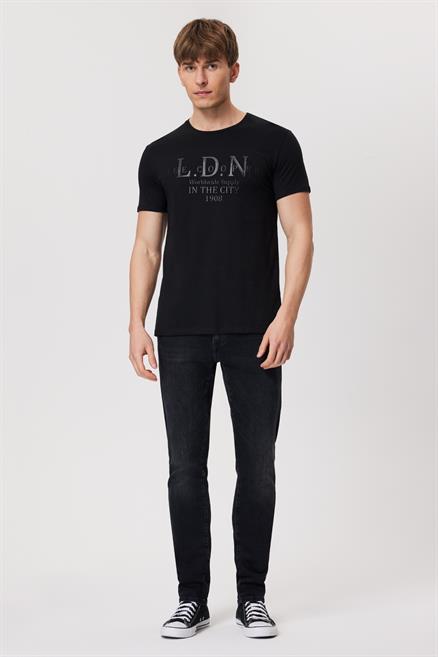Ellery Erkek %100 Pamuk O Yaka T-Shirt Siyah