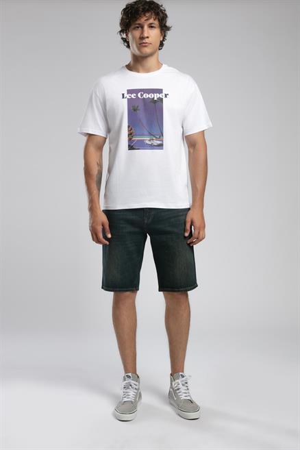 Enric Erkek %100 Pamuk O Yaka T-Shirt Beyaz
