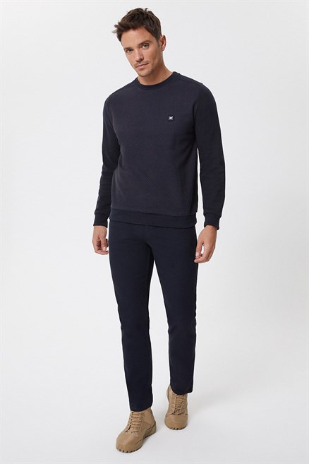 Ethan Erkek O Yaka Sweatshirt Kahve-Karamel