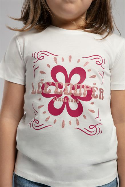 Exeter Kız Çocuk %100 Pamuk T-Shirt Ekru