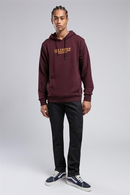 Faust Erkek Kapüşonlu Sweatshirt Mürdüm