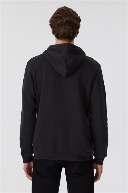 Faust Erkek Kapüşonlu Sweatshirt Siyah