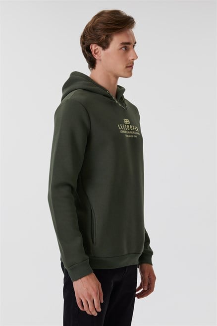 Faust Erkek Kapüşonlu Sweatshirt Haki