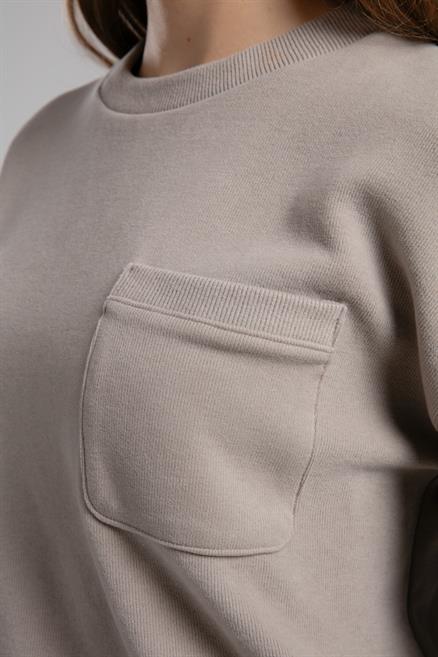 Flora Kadın O Yaka Sweatshirt Kahverengi
