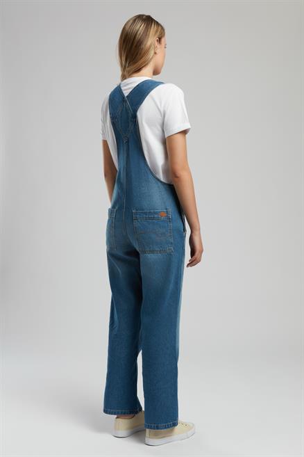Flowers Kadın Jean Salopet Denim