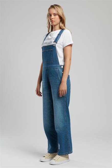 Flowers Kadın Jean Salopet Denim