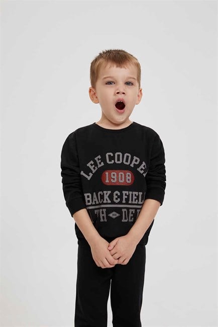 Flynn Erkek Çocuk O Yaka Sweatshirt Siyah