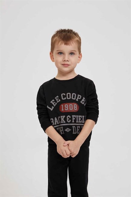 Flynn Erkek Çocuk O Yaka Sweatshirt Siyah