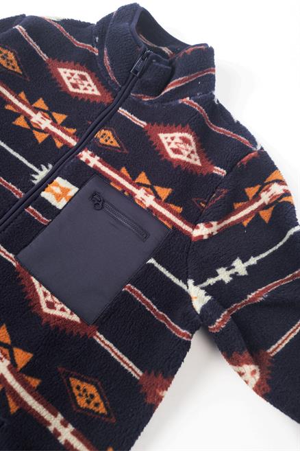 Folks Erkek Dik Yaka Fermuarlı Sweatshirt Lacivert