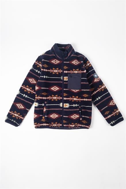 Folks Erkek Dik Yaka Fermuarlı Sweatshirt Lacivert