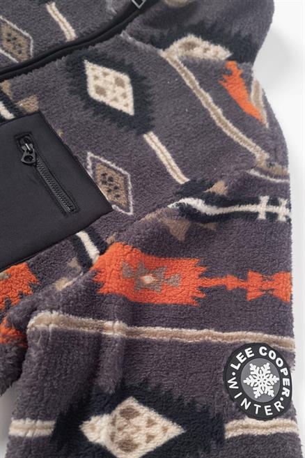 Folks Erkek Dik Yaka Fermuarlı Sweatshirt Gri